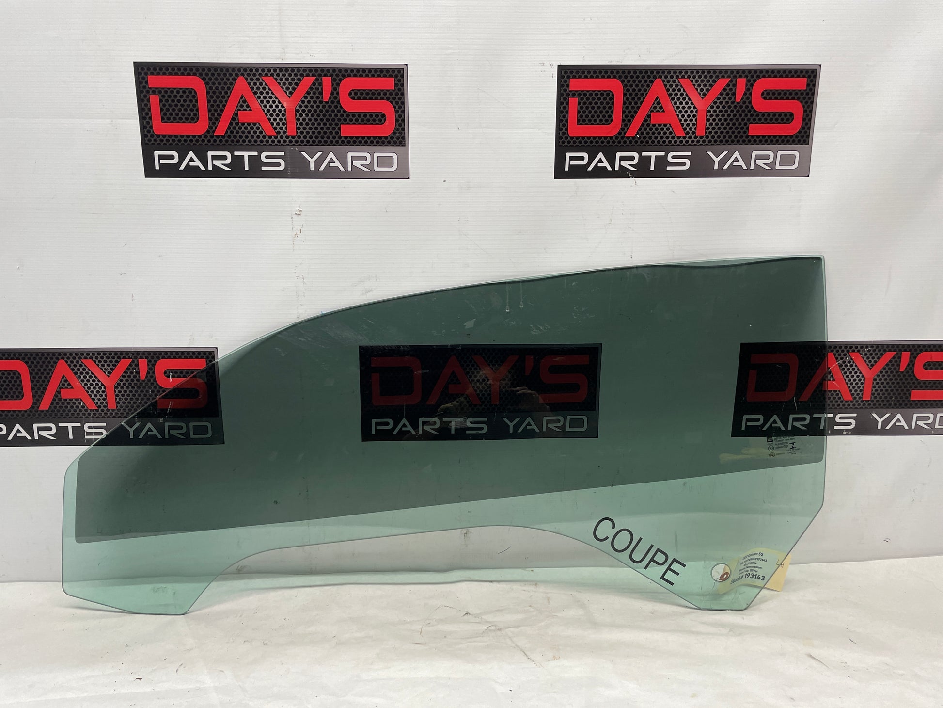 2012 Chevy Camaro SS LH Driver Front Door Window Glass OEM - Day's Parts Yard