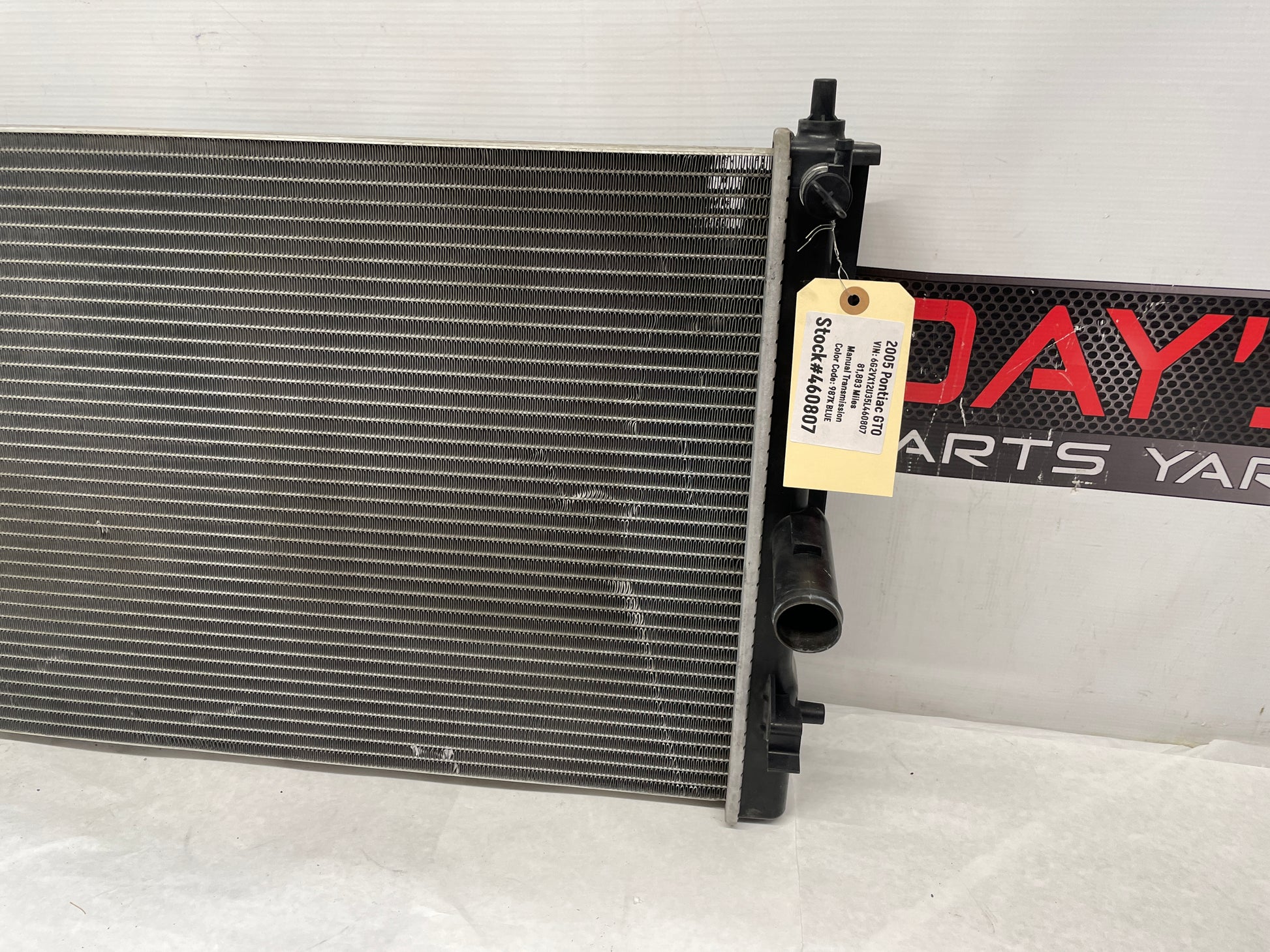 2005 Pontiac GTO Engine Motor Coolant Radiator OEM - Day's Parts Yard