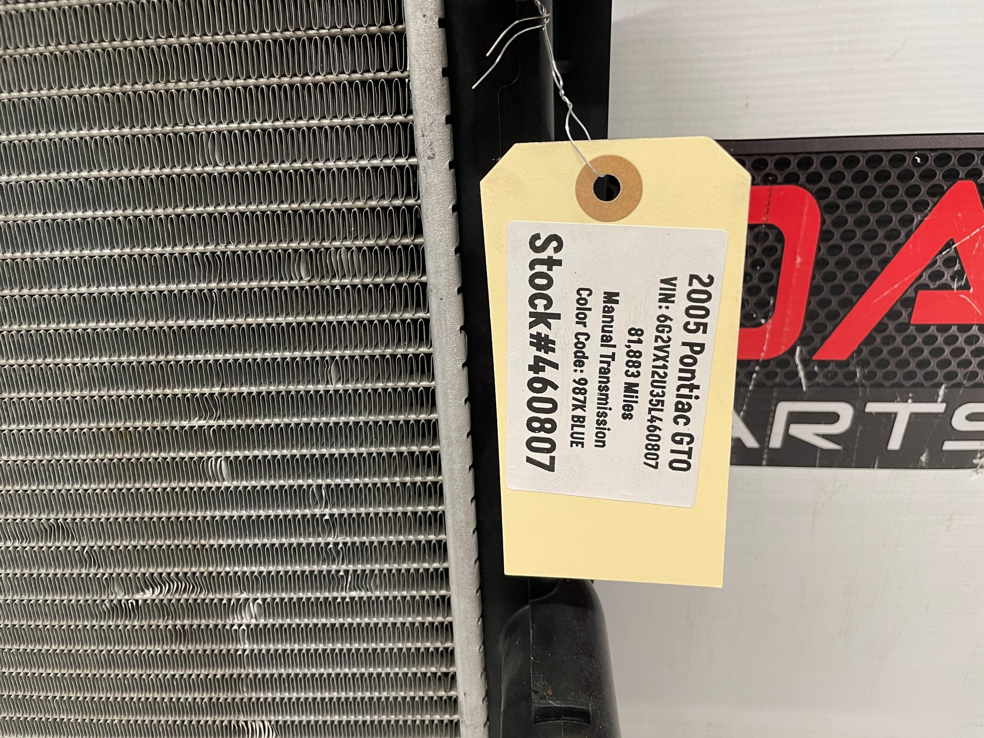2005 Pontiac GTO Engine Motor Coolant Radiator OEM - Day's Parts Yard