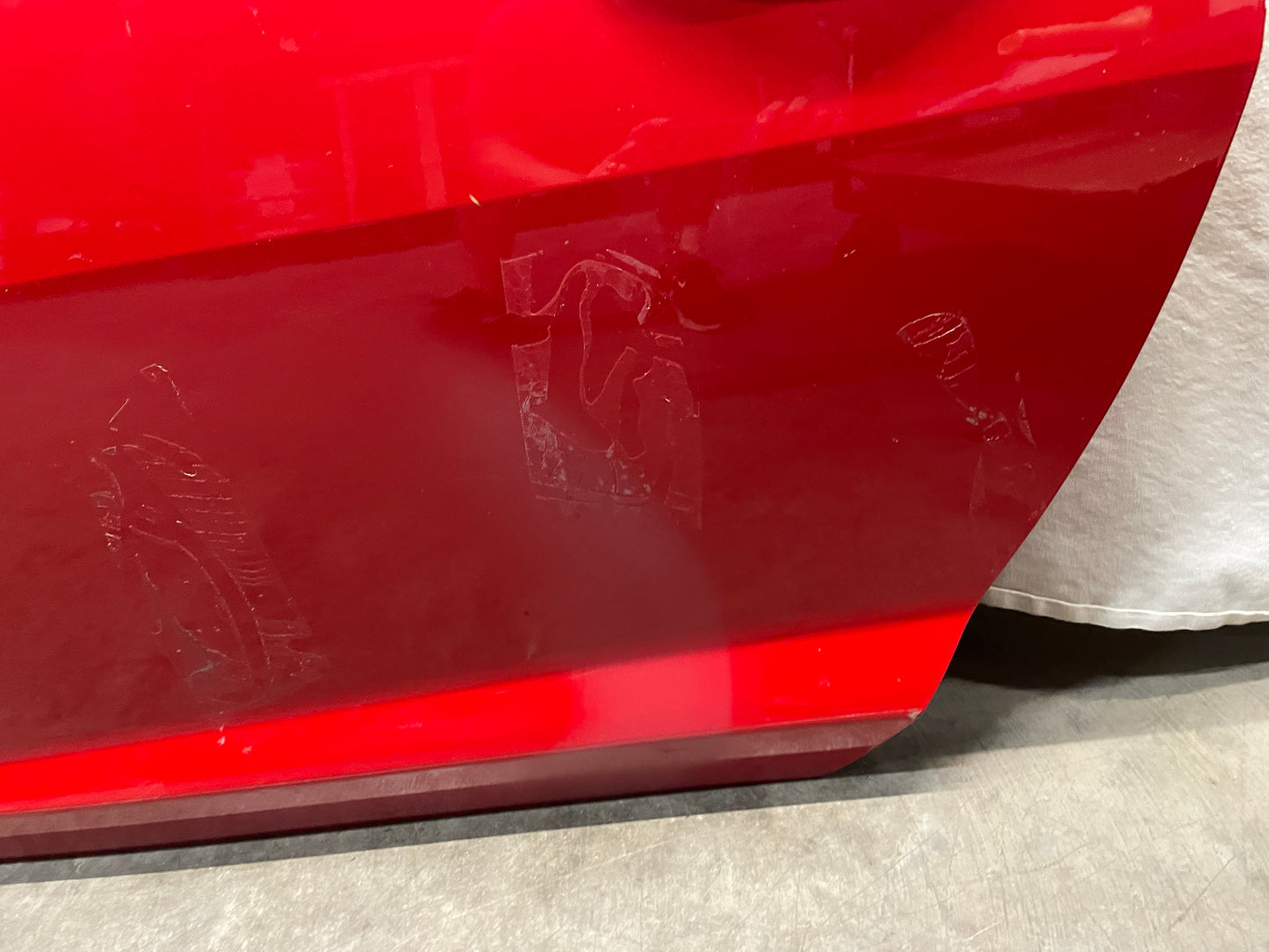 2013 Chevy Camaro ZL LH Driver Front Exterior Door Red OEM - Day's Parts Yard