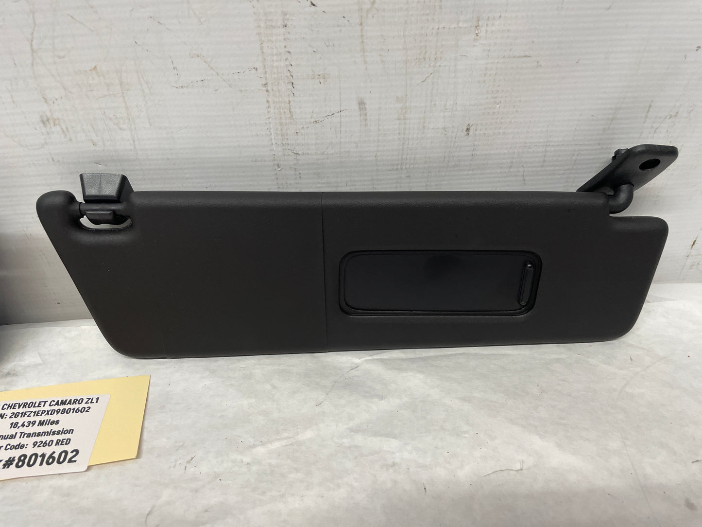 2013 Chevy Camaro ZL1 RH & LH Sunvisors Sun Visors Shades w/ Clips OEM - Day's Parts Yard