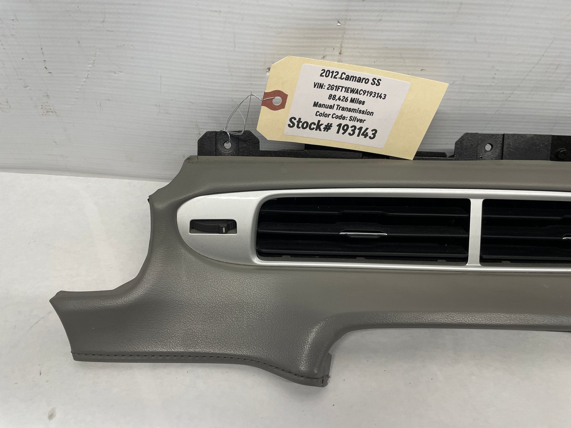 2012 Chevy Camaro SS Titanium Gray RH Passenger Instrument Panel Trim Molding OEM - Day's Parts Yard