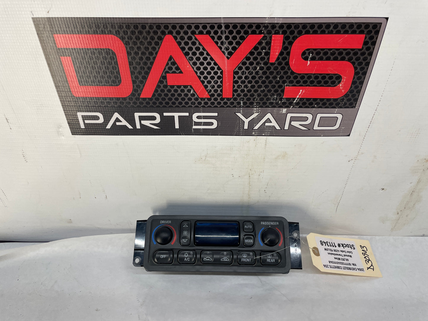 2004 Chevy C5 Corvette Z06 Dual Zone Temperature HVAC Dash Climate Control Unit Switch Panel OEM - Day's Parts Yard