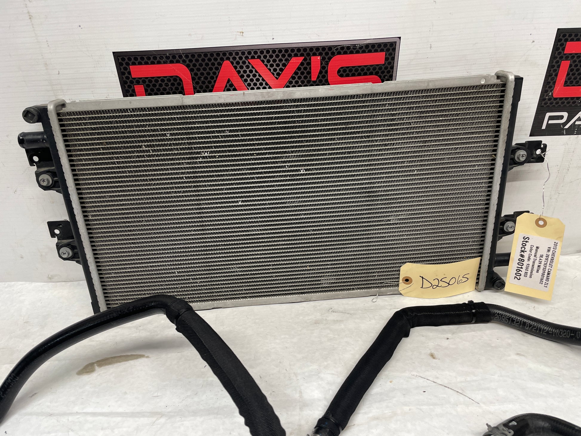 2013 Chevy Camaro ZL1 Supercharger Heat Exchanger Intercooler Pump Cooler Hoses Lines Assembly OEM - Day's Parts Yard