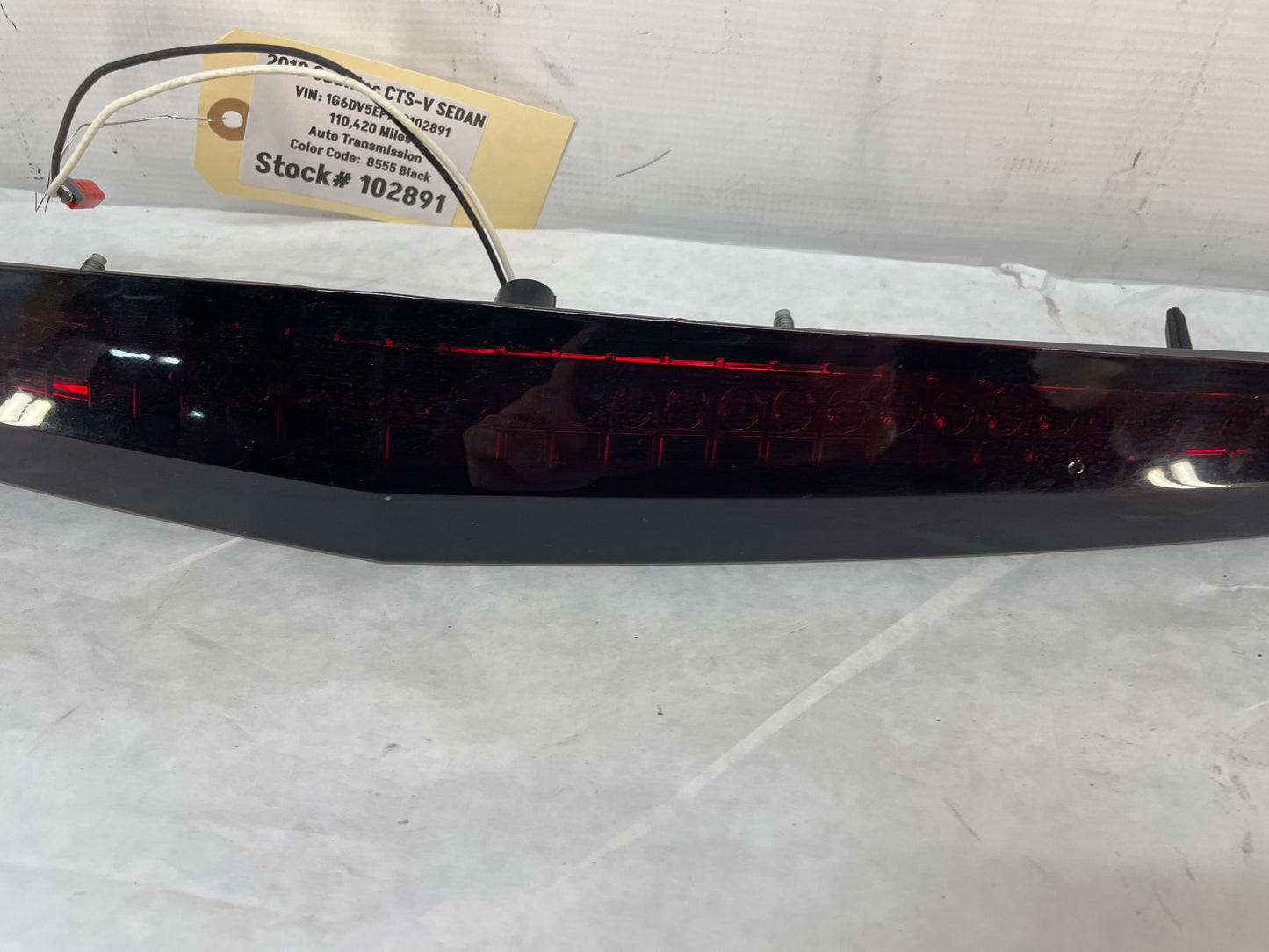 2010 Cadillac CTS-V Sedan Trunk Deck Lid 3rd Third High Mount Brake Tail Light Lamp OEM