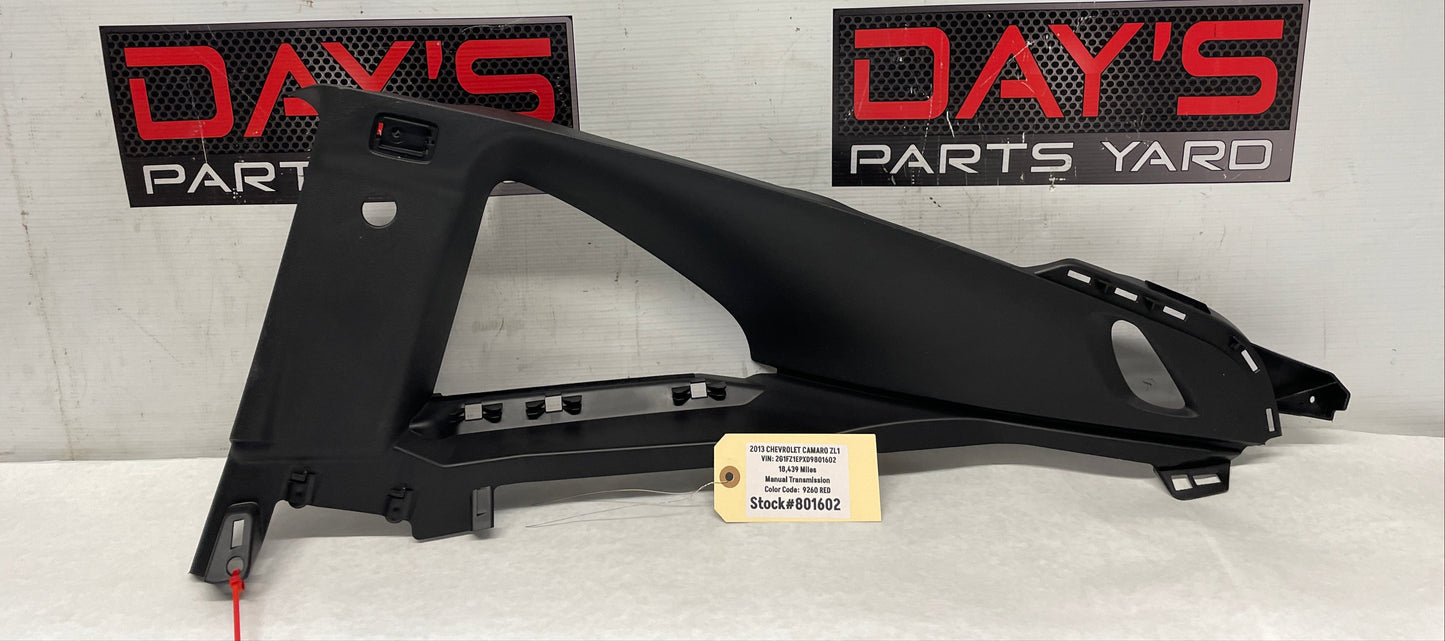 2013 Chevy Camaro ZL1 RH Passenger Rear Quarter Window Trim Cover Panel OEM - Day's Parts Yard
