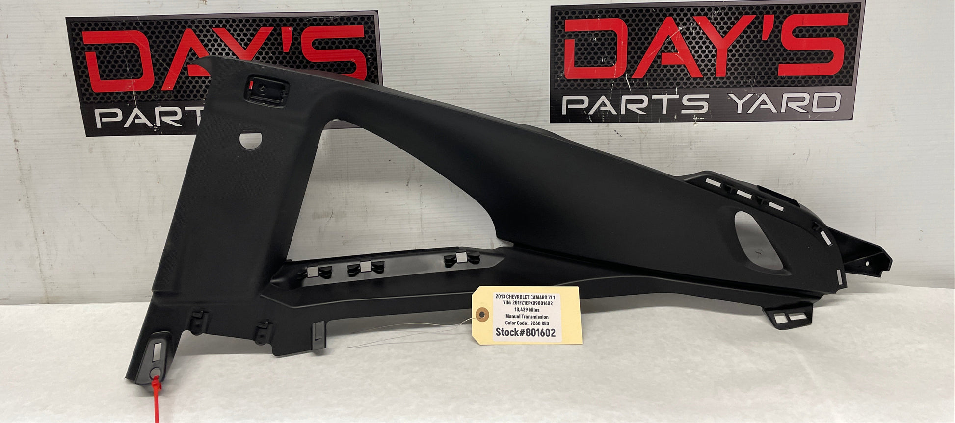 2013 Chevy Camaro ZL1 RH Passenger Rear Quarter Window Trim Cover Panel OEM - Day's Parts Yard