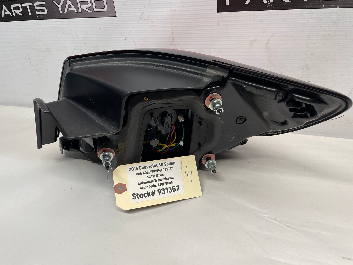 2014 Chevy SS Sedan LH Driver Brake Taillight Tail Light Lamp OEM - Day's Parts Yard