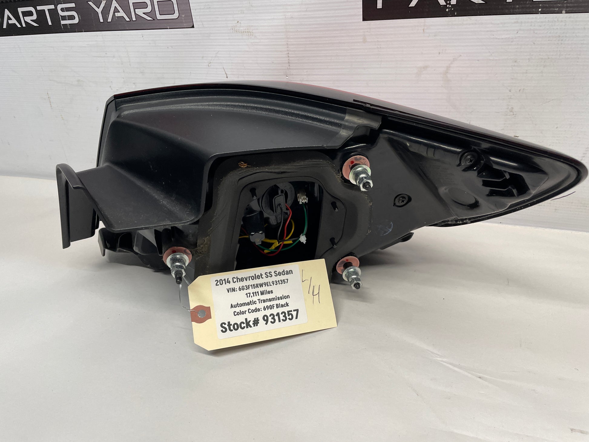 2014 Chevy SS Sedan LH Driver Brake Taillight Tail Light Lamp OEM - Day's Parts Yard