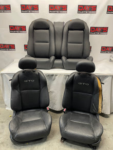 2006 Pontiac GTO Seats Fronts and Rears Black Leather OEM