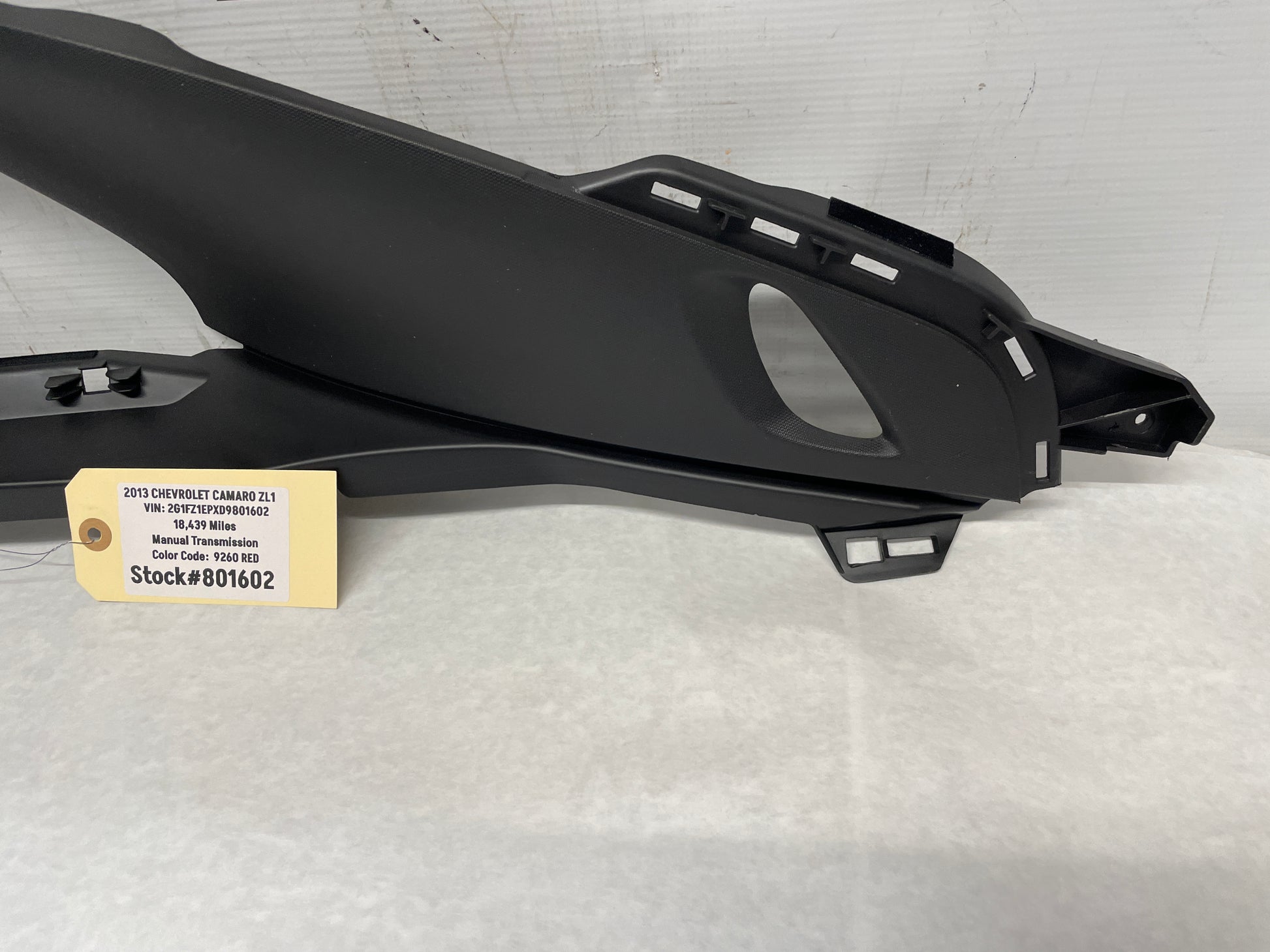 2013 Chevy Camaro ZL1 RH Passenger Rear Quarter Window Trim Cover Panel OEM - Day's Parts Yard