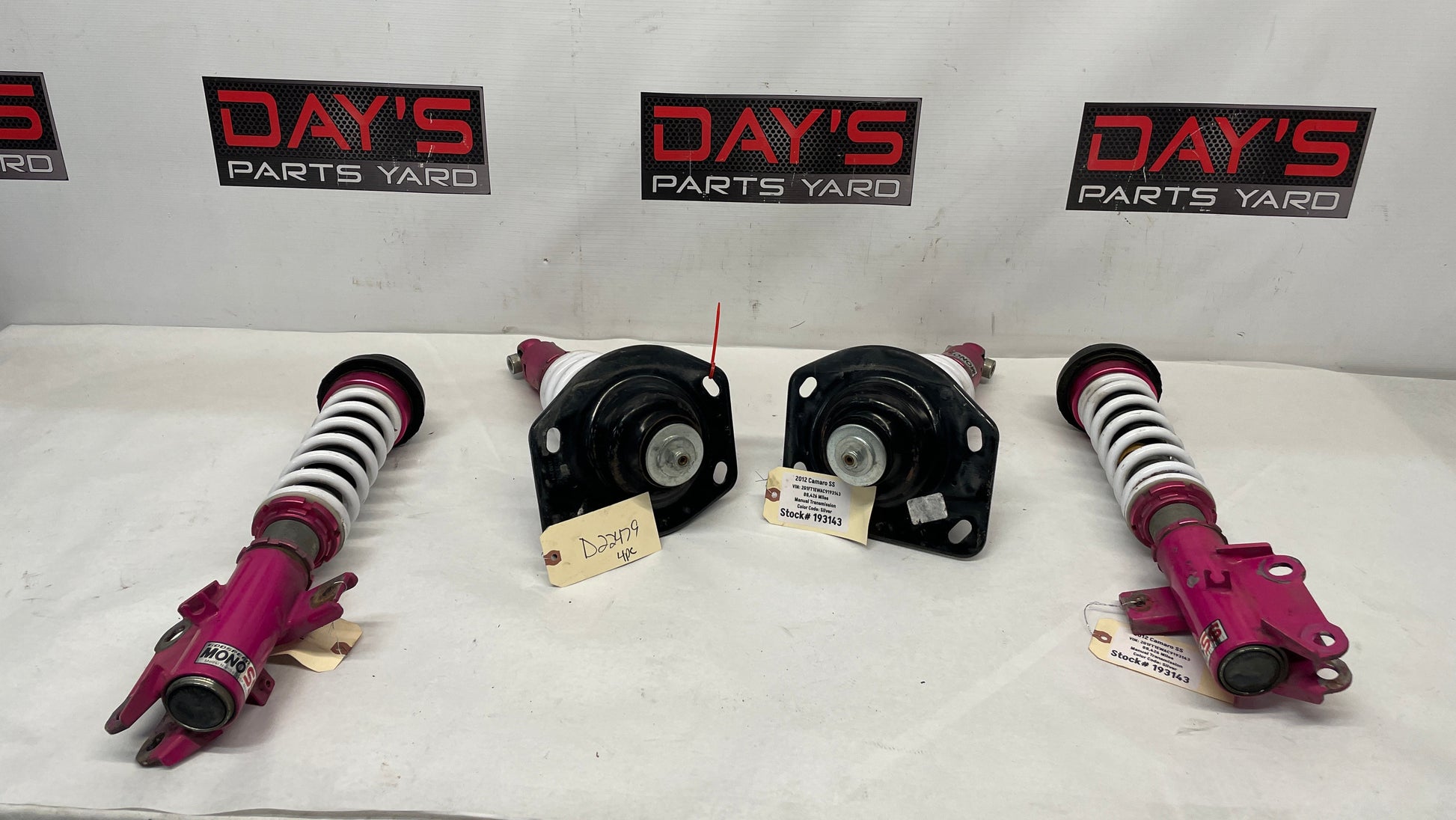 2012 Chevy Camaro SS Godspeed Project MonoSS Coilovers Coil Over - Day's Parts Yard
