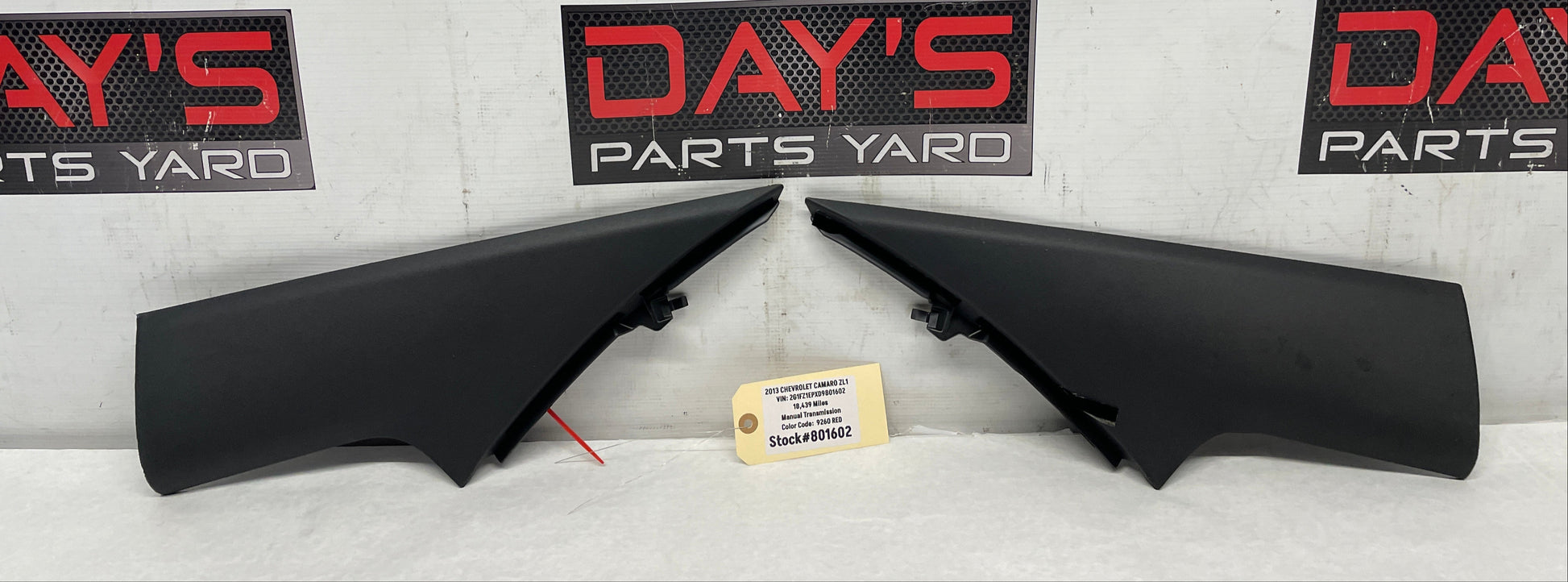 2013 Chevy Camaro ZL1 RH & LH  RH & LH Interior C Pillar Quarter Trim OEM - Day's Parts Yard