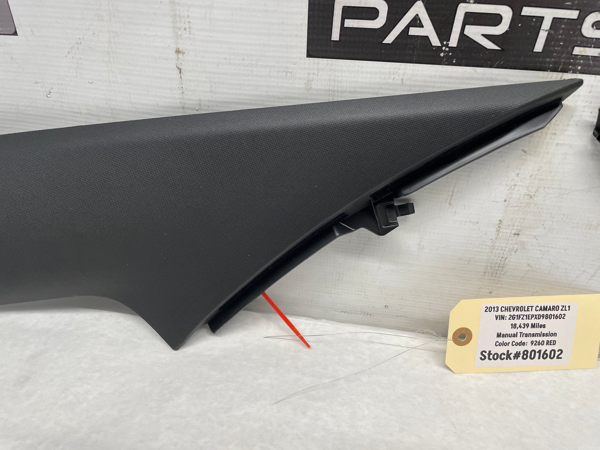 2013 Chevy Camaro ZL1 RH & LH  RH & LH Interior C Pillar Quarter Trim OEM - Day's Parts Yard