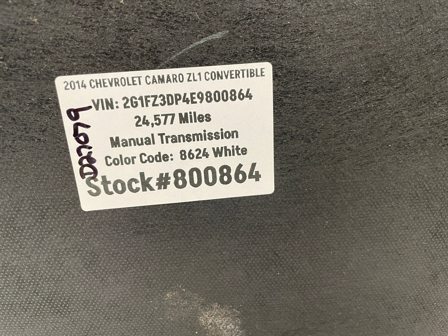 2014 Chevy Camaro ZL1 Convertible Hard Spare Tire Compartment Trunk Battery Stowage Cover