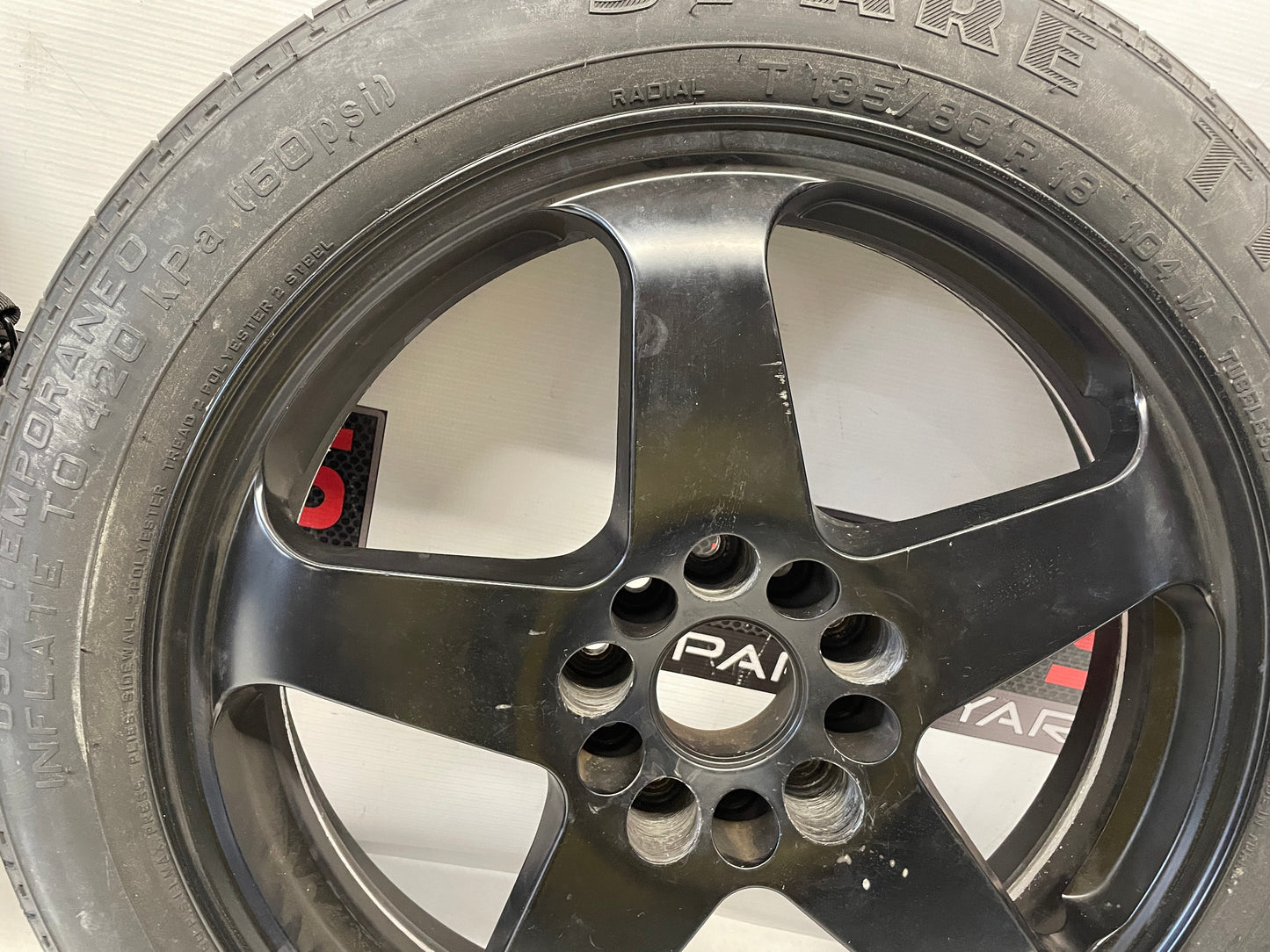 Modern Spare Wheel and Tire W/ Bag 18x4