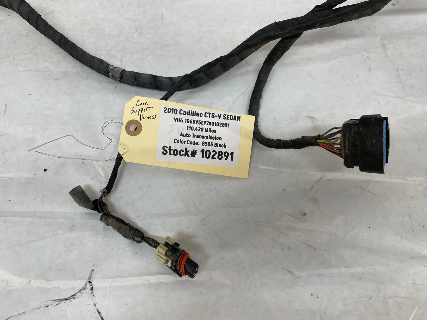 2010 Cadillac CTS-V Sedan Front Core Support Head Light Lamp Wire Wiring Harness OEM