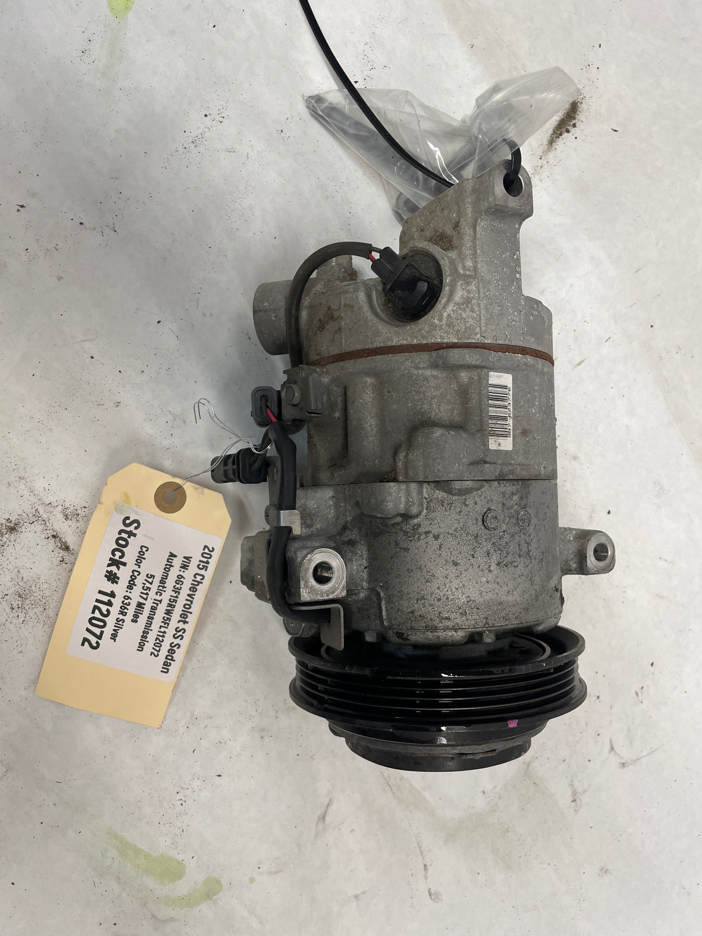 2015 Chevy SS Sedan AC A/C Air Conditioner Compressor OEM - Day's Parts Yard