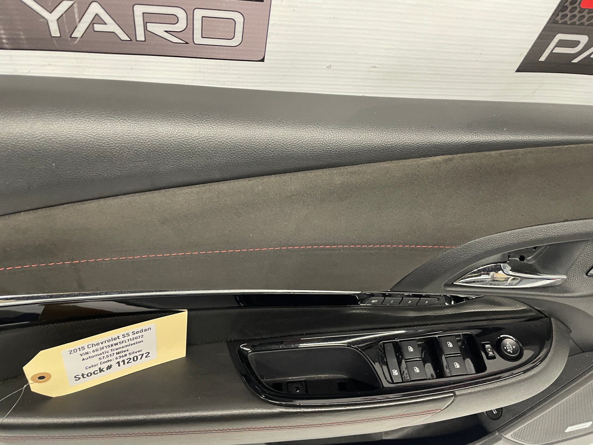 2015 Chevy SS Sedan LH Driver Front Interior Door Panel Trim OEM - Day's Parts Yard