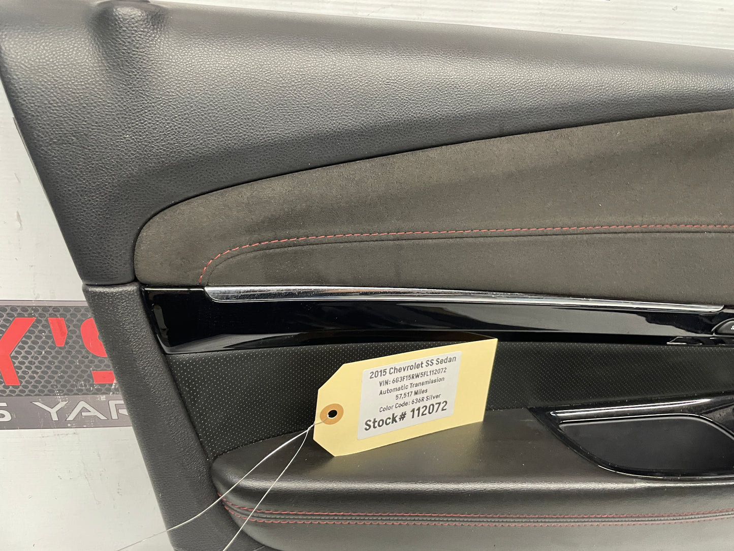 2015 Chevy SS Sedan LH Driver Front Interior Door Panel Trim OEM - Day's Parts Yard