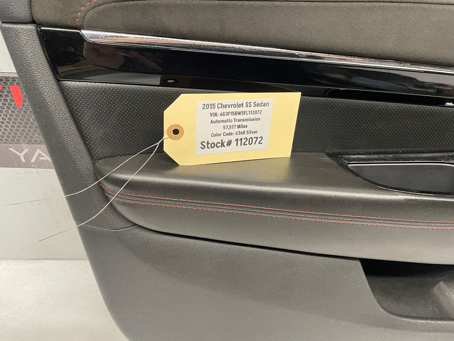 2015 Chevy SS Sedan LH Driver Front Interior Door Panel Trim OEM - Day's Parts Yard