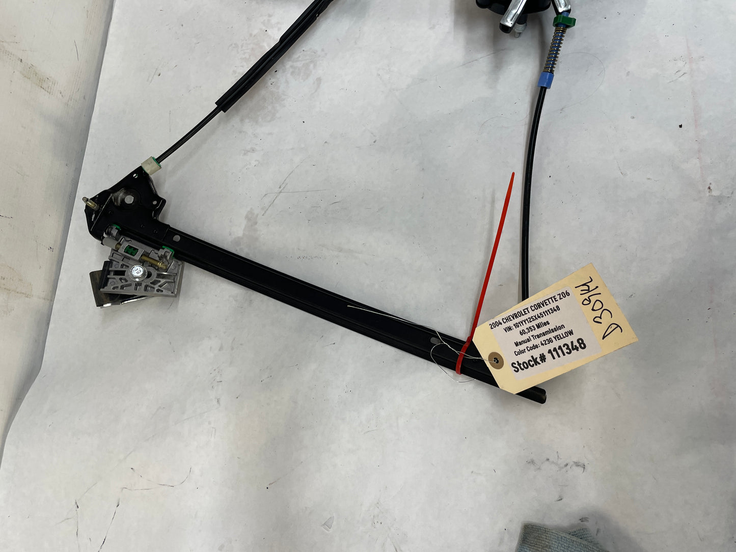 2004 Chevy C5 Corvette Z06 RH Passenger Window Regulator w/ Motor OEM - Day's Parts Yard