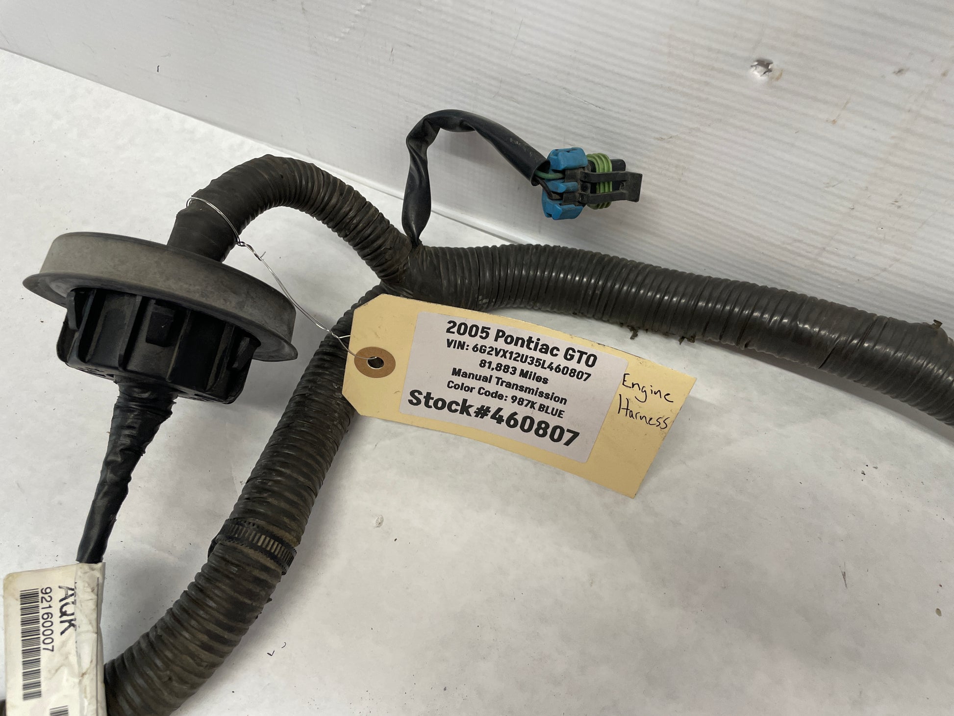 2005 Pontiac GTO Engine Motor Manual Transmission Wire Wiring Harness OEM - Day's Parts Yard