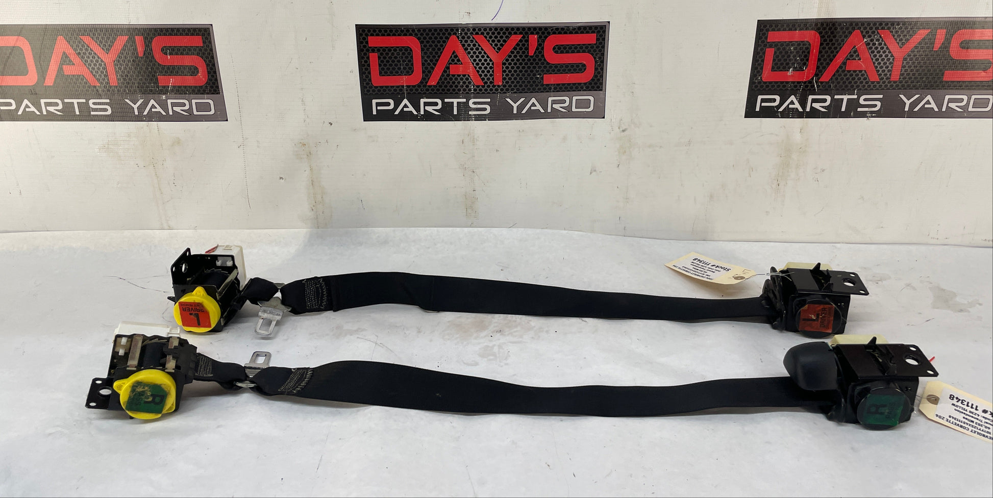 2004 Chevy C5 Corvette Z06 RH & LH Front Seatbelt Seat Belt Retractors OEM - Day's Parts Yard