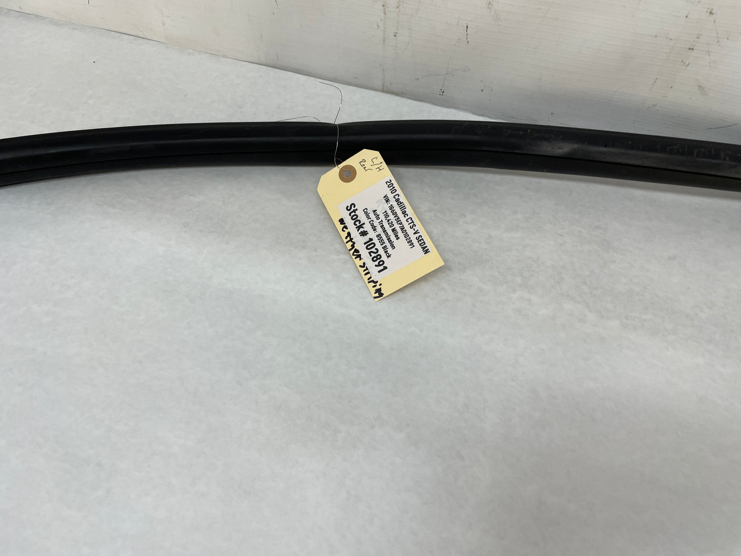 2010 Cadillac CTS-V Sedan LH Driver Rear Door Weather Strip Rubber Seal OEM