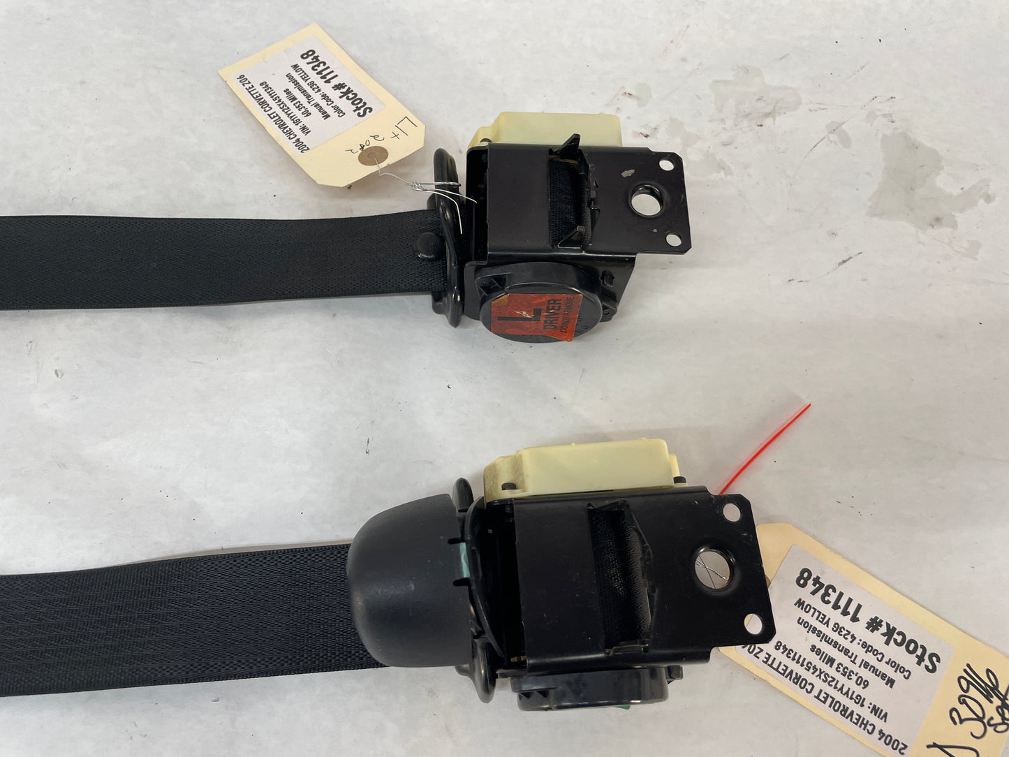 2004 Chevy C5 Corvette Z06 RH & LH Front Seatbelt Seat Belt Retractors OEM - Day's Parts Yard
