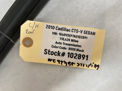 2010 Cadillac CTS-V Sedan LH Driver Rear Door Weather Strip Rubber Seal OEM