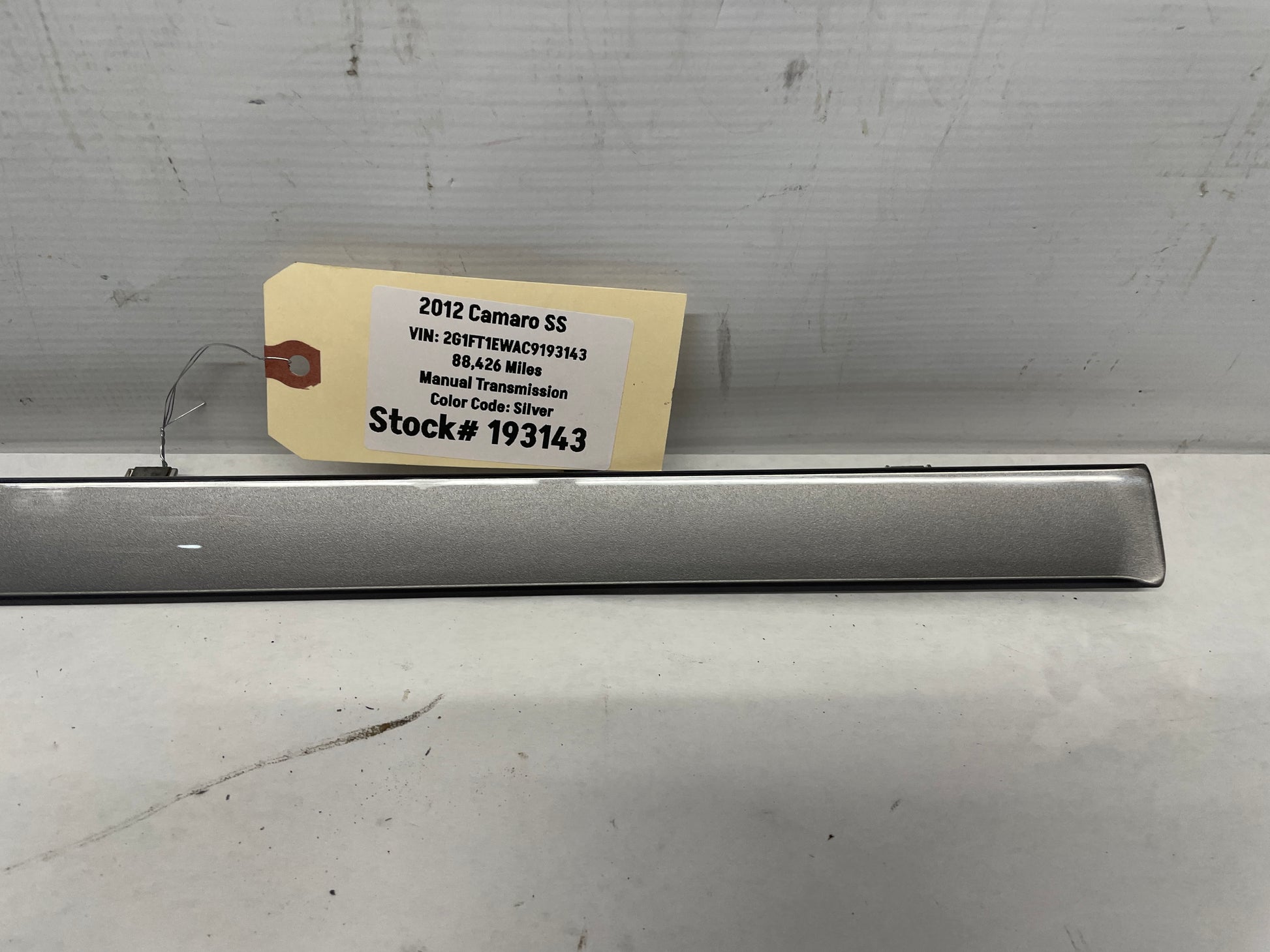 2012 Chevy Camaro SS Silver Dash Trim Applique Panel Moldings OEM - Day's Parts Yard