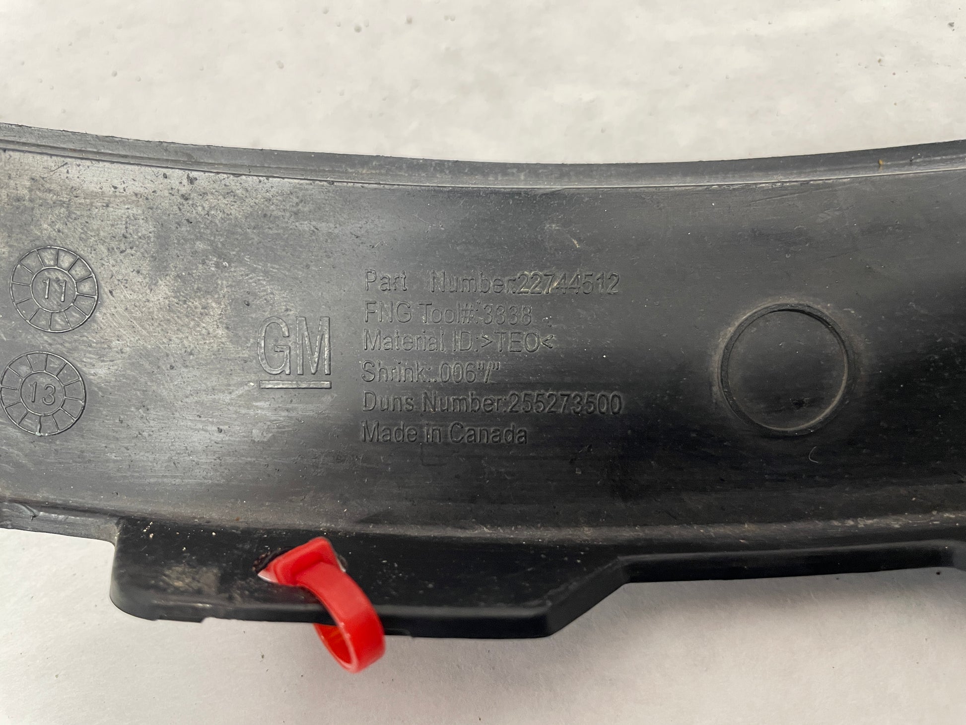2013 Chevy Camaro ZL1 RH Passenger Front Bumper Wheel Well Trim Molding Extension OEM - Day's Parts Yard