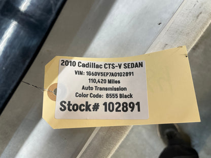 2010 Cadillac CTS-V Sedan Trunk Deck Lid Black OEM