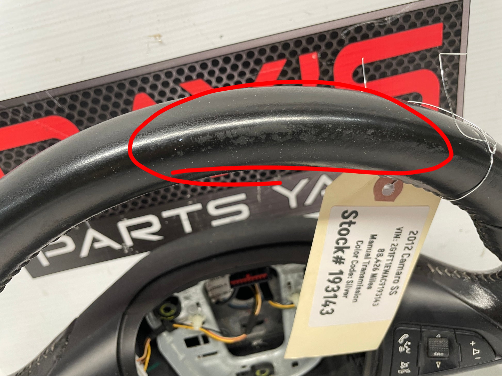 2012 Chevy Camaro SS Steering Wheel OEM - Day's Parts Yard