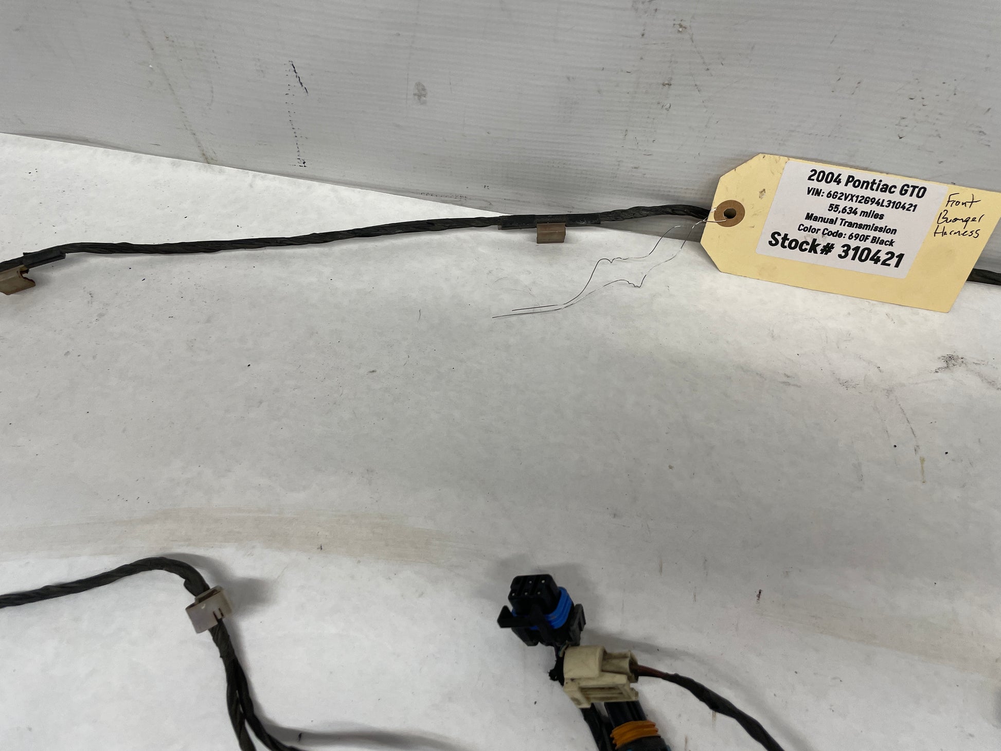 2004 Pontiac GTO Front Bumper Fog Light Lamp Wire Wiring Harness OEM - Day's Parts Yard