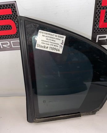 2015 Chevy SS Sedan LH Driver Rear Quarter Window Glass OEM