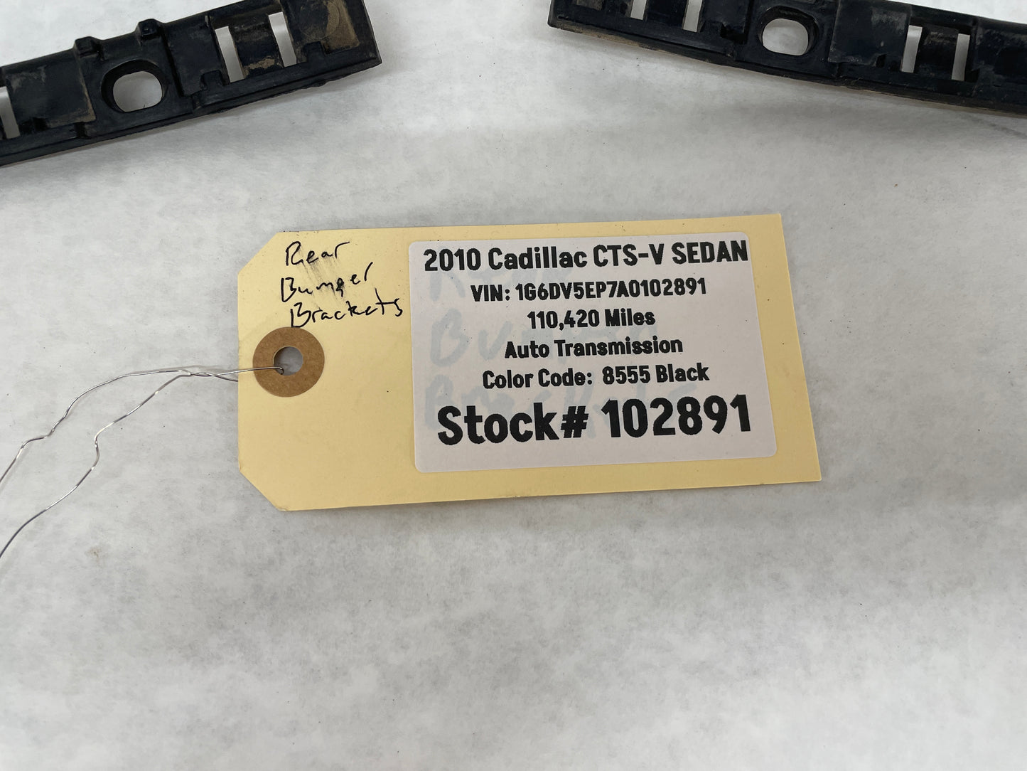 2010 Cadillac CTS-V Sedan RH & LH Rear Bumper Fascia Bracket Guide OEM