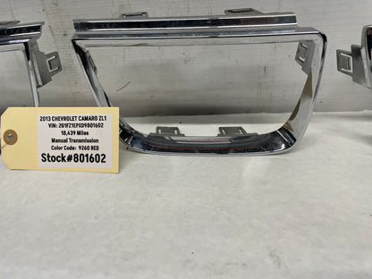 2013 Chevy Camaro ZL1 RH & LH Inner Tail Light Taillight Chrome Bezels OEM - Day's Parts Yard