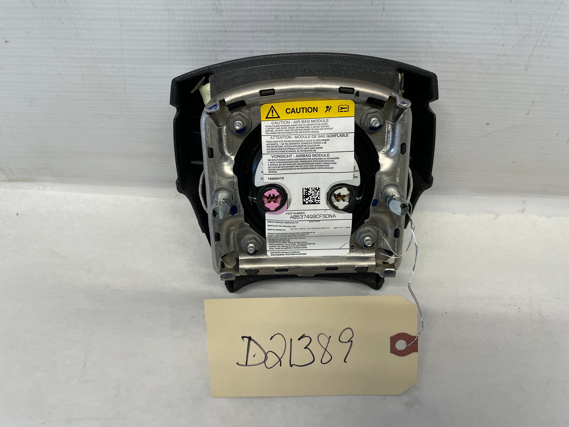 2003 Chevy Suburban Steering Wheel Air Bag Airbag OEM - Day's Parts Yard