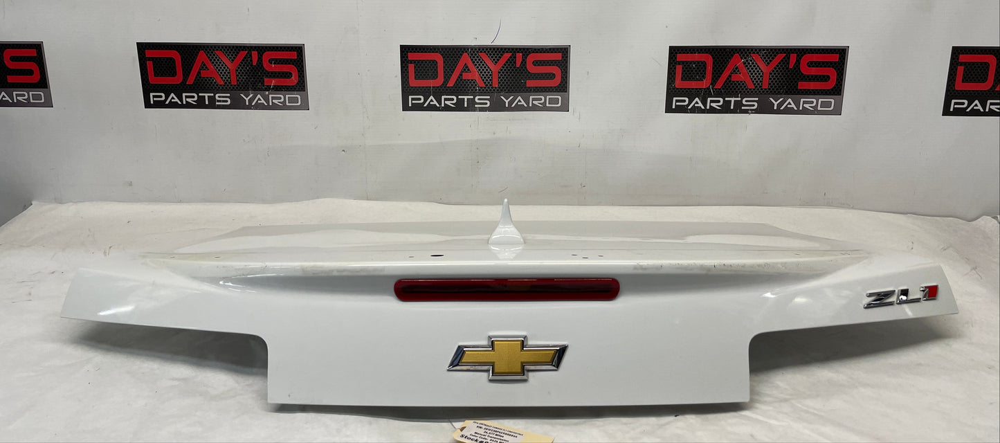 2014 Chevy Camaro ZL1 Convertible Trunk Deck Lid w/ Shark Fin Antenna White OEM