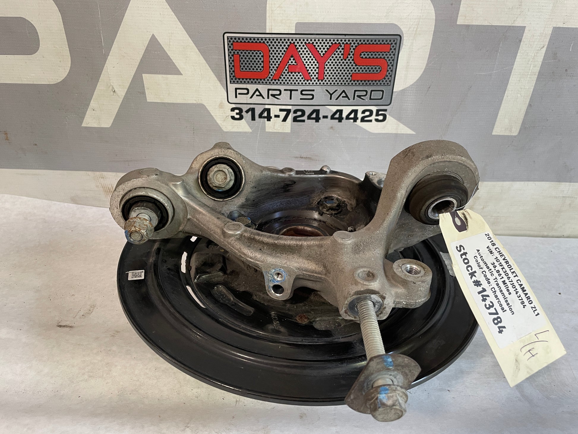 2018 Chevy Camaro ZL1 Rear LH Driver Spindle Knuckle Hub Assembly OEM - Day's Parts Yard