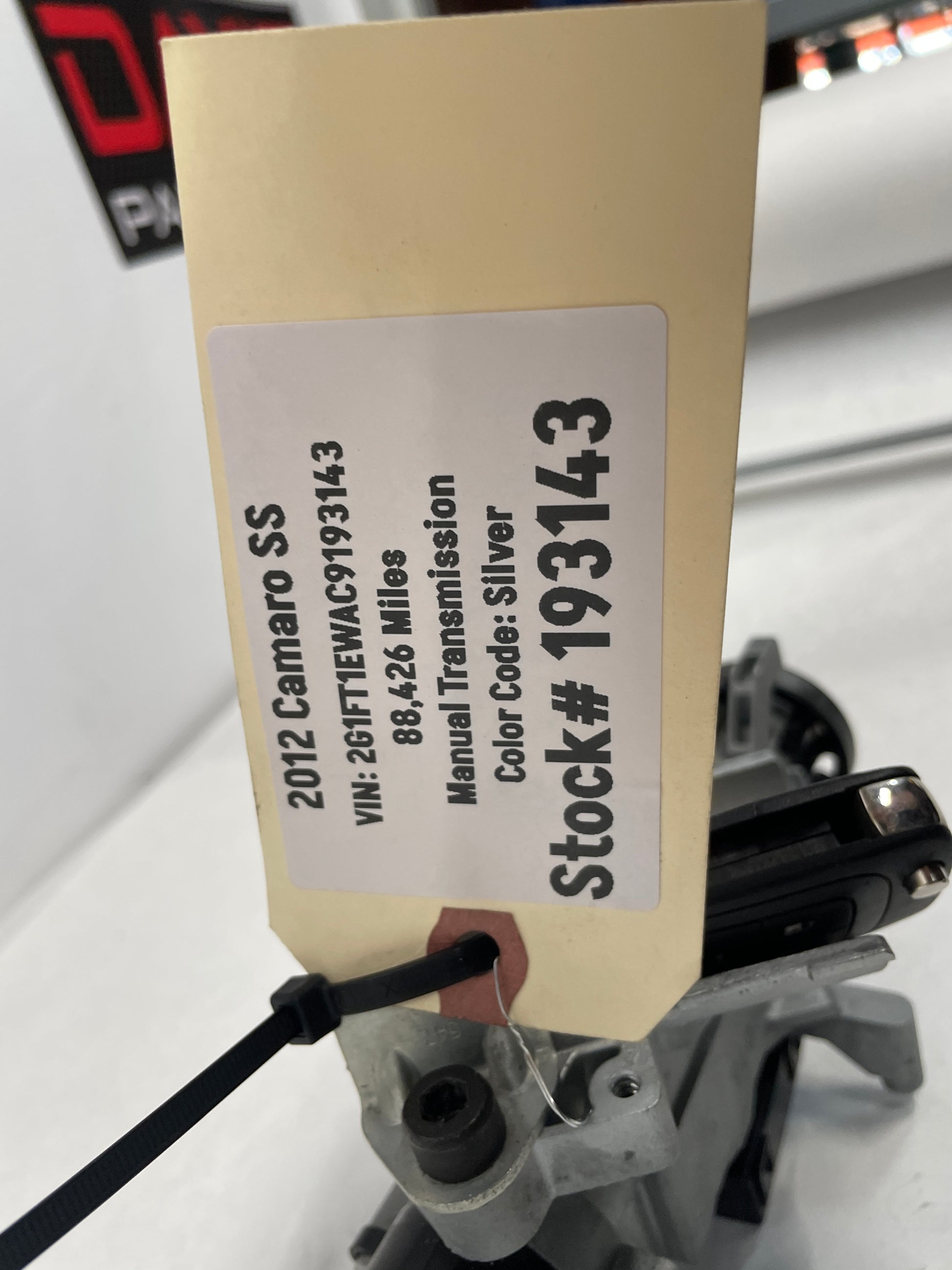 2012 Chevy Camaro SS Complete Steering Column Ignition Lock w/ Key Fob OEM - Day's Parts Yard