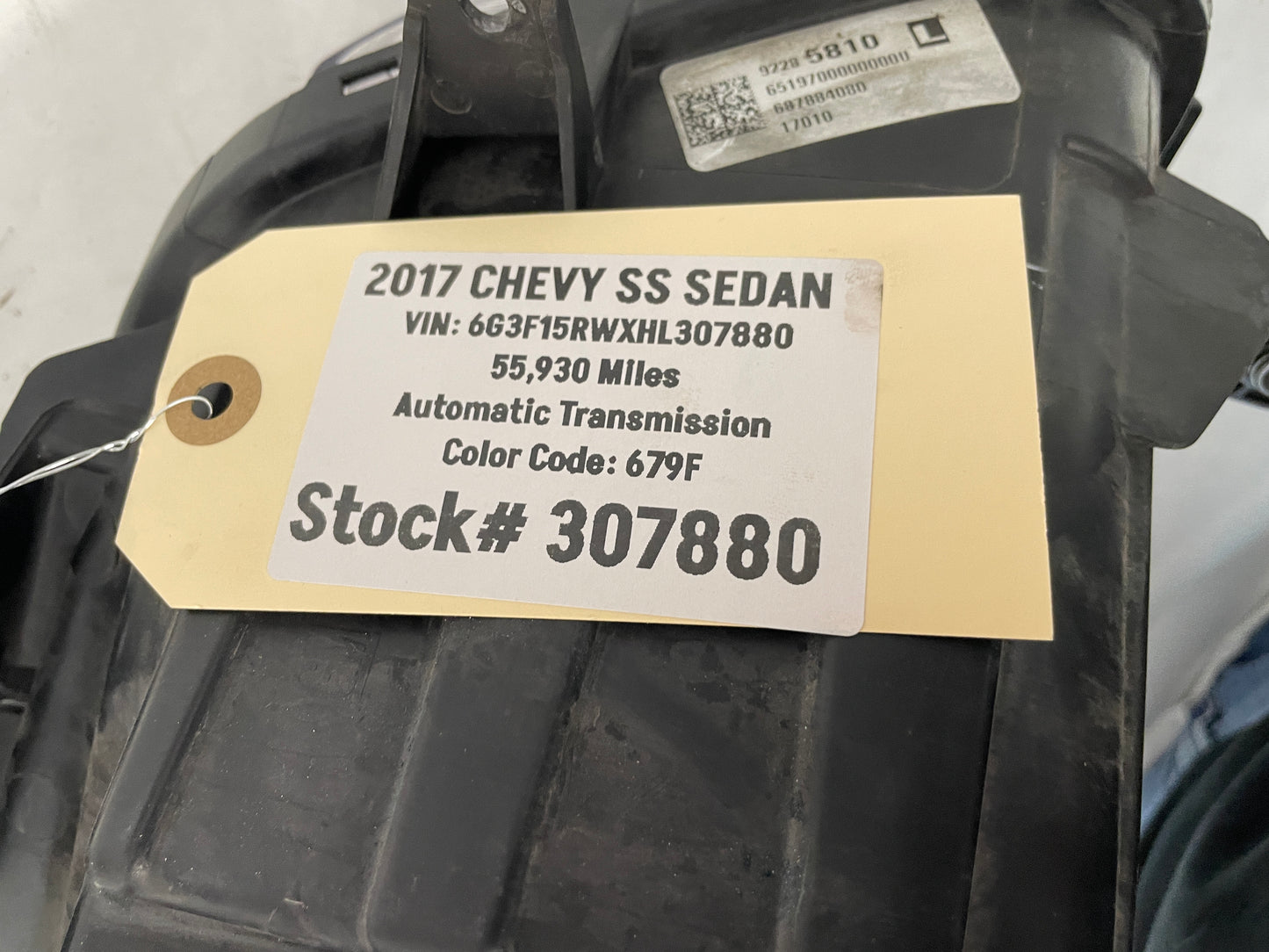 2017 Chevy SS Sedan LH Driver Head Light Lamp Headlight OEM - Day's Parts Yard