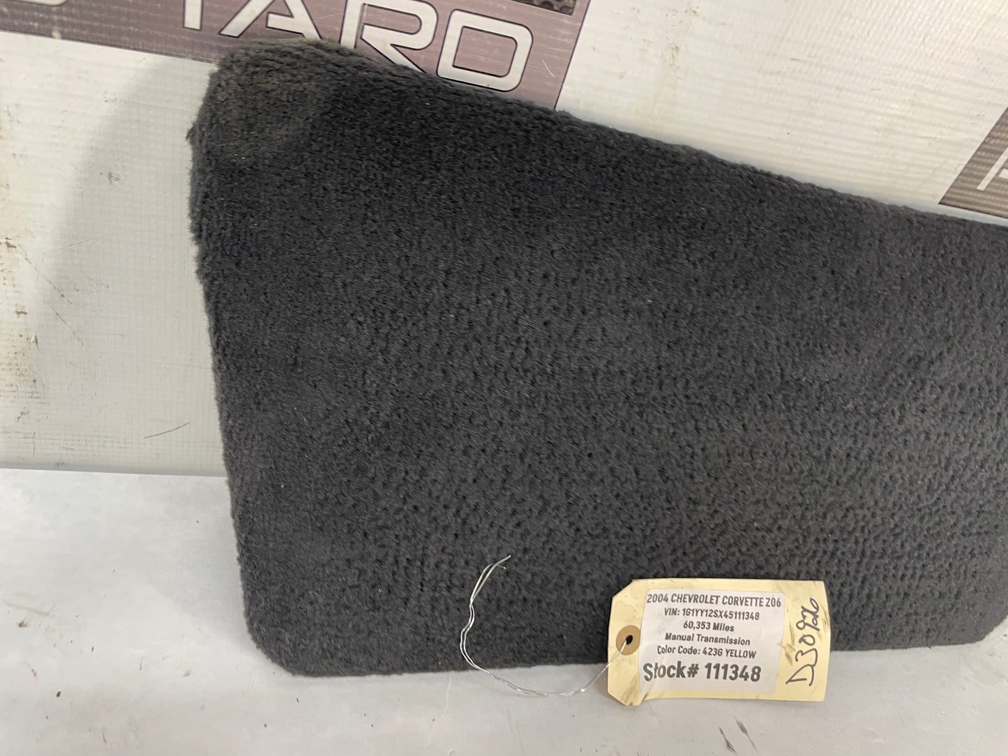 2004 Chevy C5 Corvette Z06 RH Passenger Footwell Floor Carpet Fuse Kick Panel Cover OEM - Day's Parts Yard