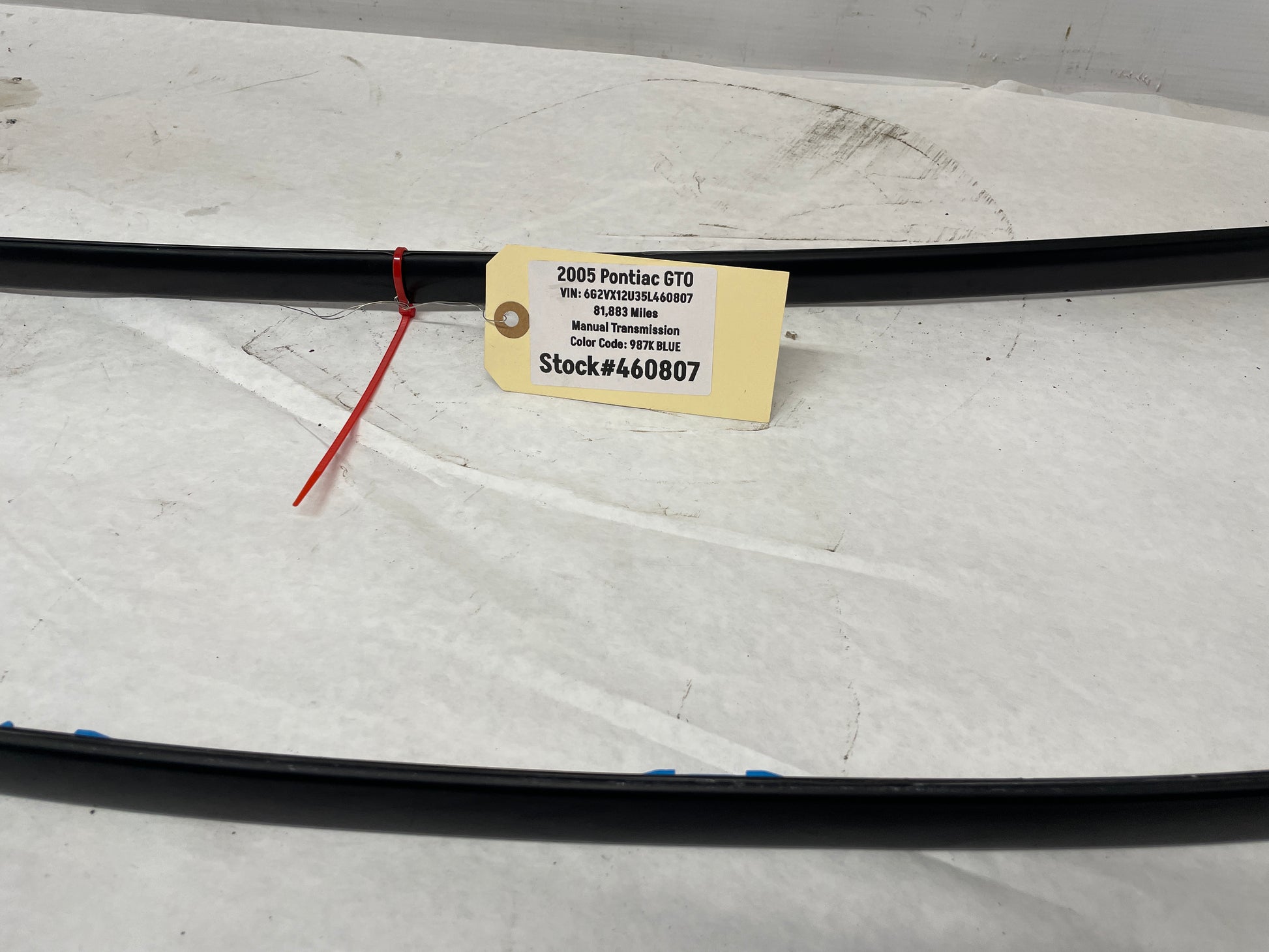 2005 Pontiac GTO RH & LH Roof Panel Joint Finish Trim Molding OEM - Day's Parts Yard
