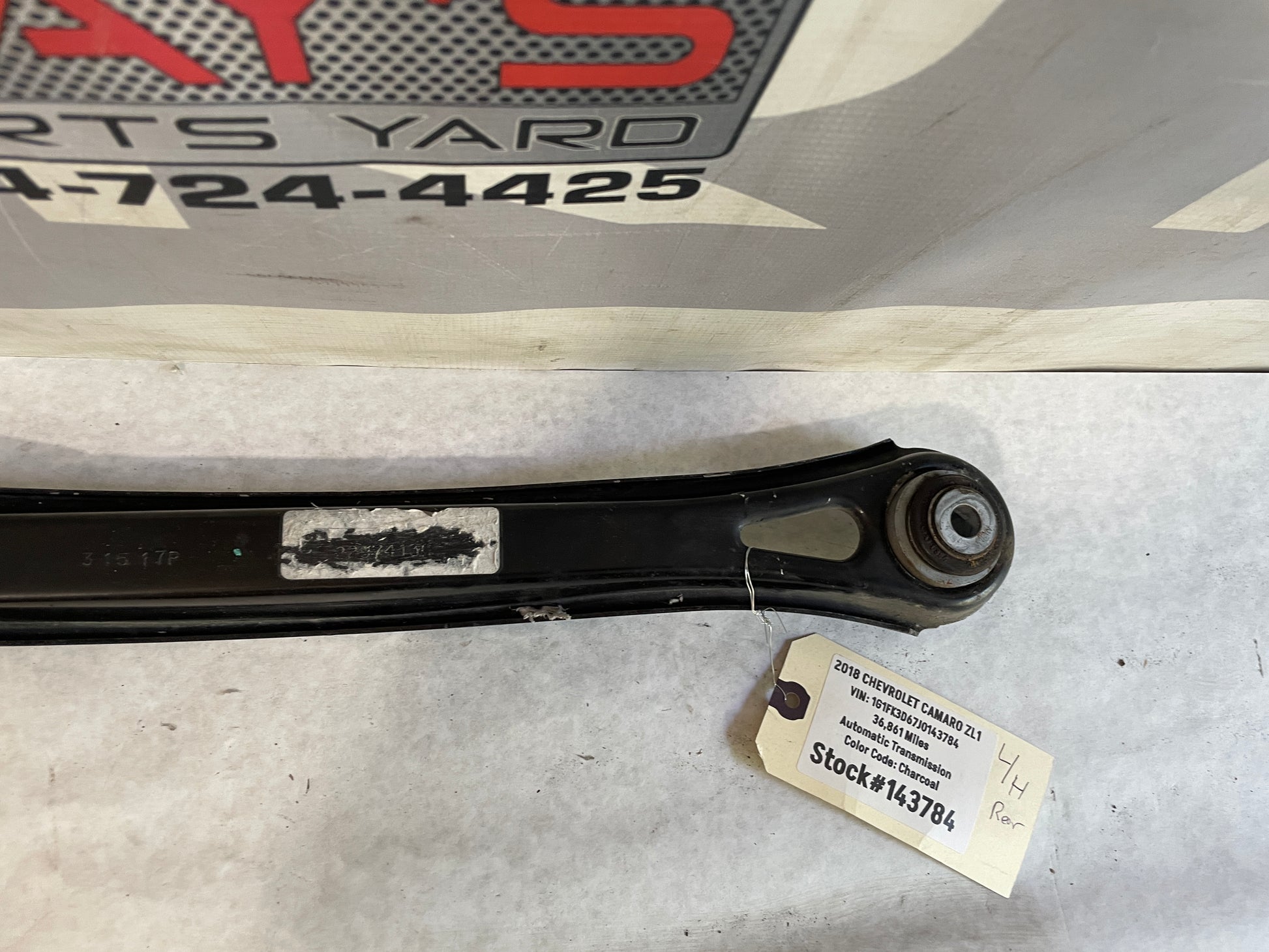 2018 Chevy Camaro ZL1 LH Driver Rear Control Arm Adjust Link Rod OEM - Day's Parts Yard