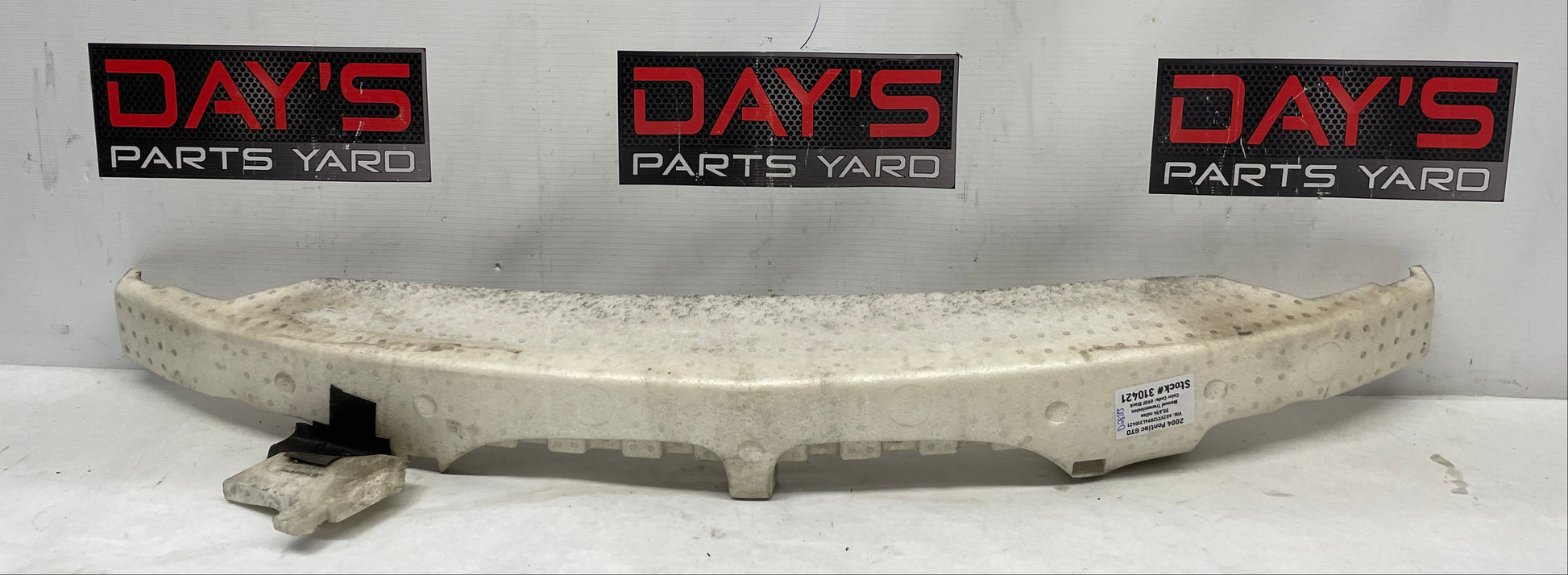 2004 Pontiac GTO Front Bumper Impact Energy Absorber Bar Foam OEM - Day's Parts Yard