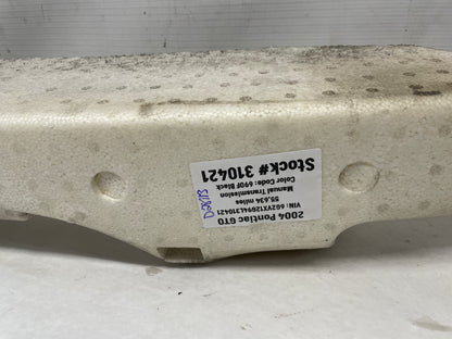 2004 Pontiac GTO Front Bumper Impact Energy Absorber Bar Foam OEM - Day's Parts Yard