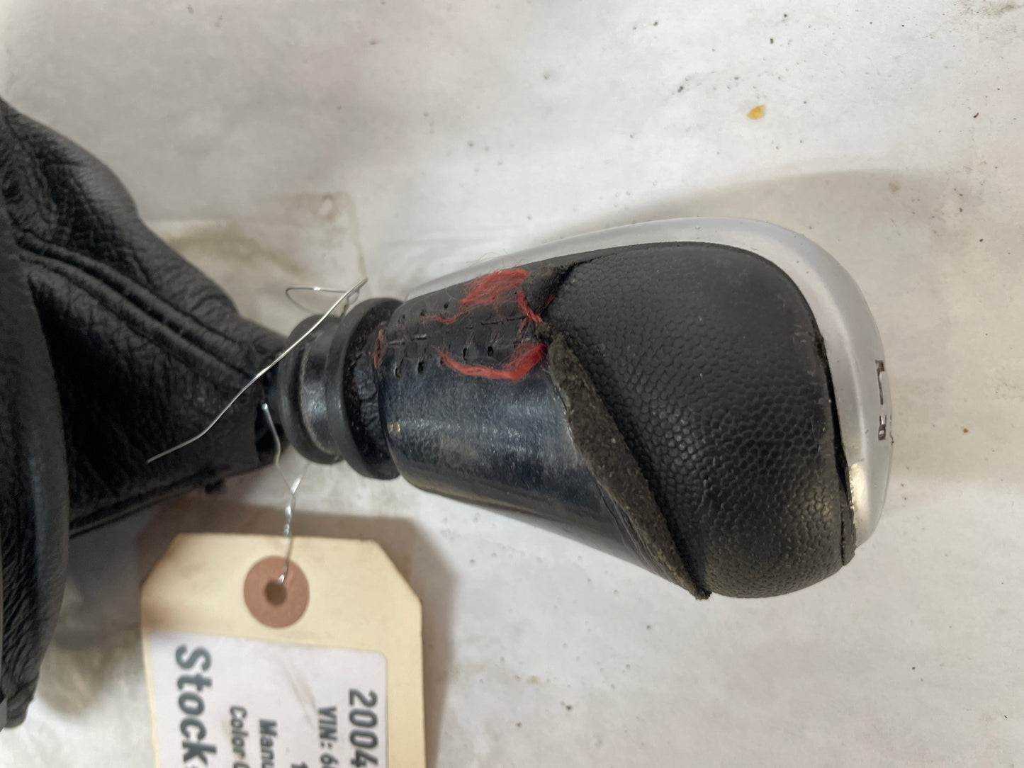2004 Pontiac GTO Shifter Knob w/ Boot Black Leather OEM - Day's Parts Yard